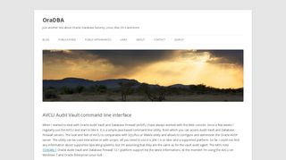 
                            4. AVCLI Audit Vault command line interface | OraDBA