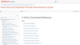 
                            5. AVCLI Commands Reference - docs.oracle.com