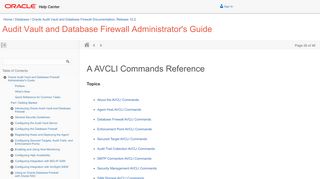 
                            6. AVCLI Commands Reference - Oracle