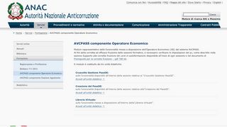 
                            3. AVCPASS componente Operatore Economico