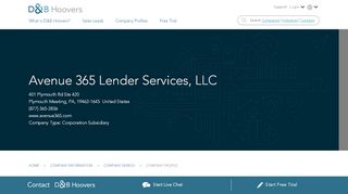 
                            6. Avenue 365 Lender Services, LLC Company Profile | Plymouth ...