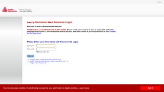 
                            9. Avery Dennison Web Services Login