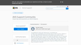 
                            6. AVG anti-theft site login | AVG