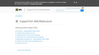 
                            7. AVG MyAccount | Offizieller AVG-Support