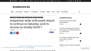 
                            6. Aviapartner strike at Brussels Airport to continue on ...