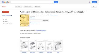 
                            9. Aviation Unit and Intermediate Maintenance Manual for Army AH-64A ...