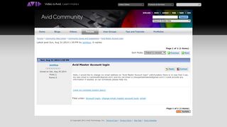 
                            9. Avid Master Account login - Avid Community