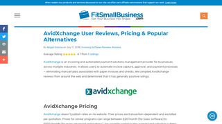 
                            8. AvidXchange User Reviews, Pricing & Popular Alternatives