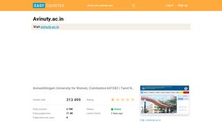 
                            6. Avinuty.ac.in: Avinashilingam University for Women ...