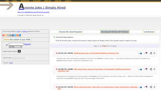 
                            7. Avionte jobs | Simply Hired - Browse the Latest Snapshot - rssing