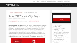 
                            8. Avira 2019 Phantom Vpn Login - Avira 2019 …