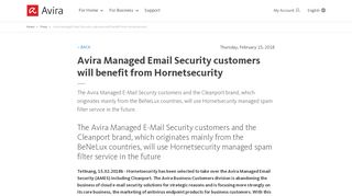 
                            6. Avira Managed Email Security customers will benefit from ...