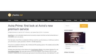 
                            8. Avira Prime: first look at Avira's new premium service ...