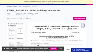 
                            8. AVIRAL_Advt263.doc - Indian Institute of Information Technology ...