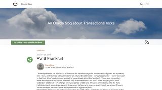 
                            3. AVIS Frankfurt | Oracle David Dice's Blog - Oracle Blogs