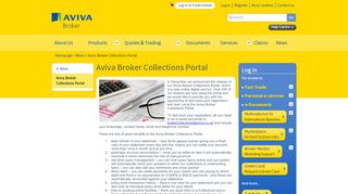 
                            4. Aviva Broker Collections Portal - Aviva Broker