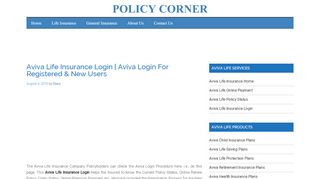 
                            7. Aviva Life Insurance Login | Aviva India Login for New ...