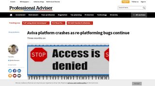 
                            8. Aviva platform crashes as re-platforming bugs continue