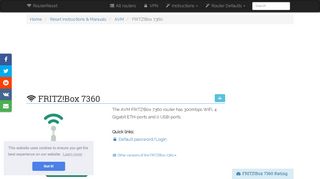 
                            4. AVM FRITZ!Box 7360 Default Password & Login, Manuals and ...