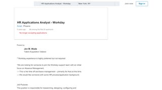 
                            9. Avnet hiring HR Applications Analyst - Workday in Phoenix | LinkedIn