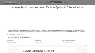 
                            4. avrasynthesis.com - Welcome To Avra Synthesis …