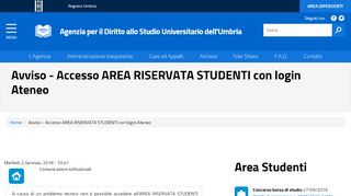 
                            4. Avviso - Accesso AREA RISERVATA STUDENTI con login ...