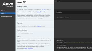 
                            8. Avvo API - GitHub Pages