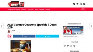 
                            5. A&W Canada Coupons, Specials & Deals 2019 - …
