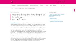 
                            4. Award-winning: our new job portal for ... - Deutsche Telekom