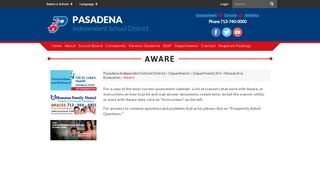 
                            6. Aware - Pasadena Independent School District