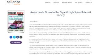 
                            6. Awasr leads Oman to the Gigabit high speed internet society ...