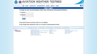 
                            5. AWC - User Login - AWC - Aviation Weather Testbed