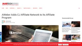 
                            7. AWeber Adds CJ Affiliate Network to Its Affiliate …