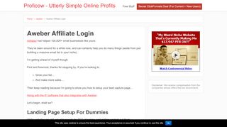 
                            3. Aweber Affiliate Login – Proficow