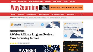 
                            8. AWeber Affiliate Program Review : Earn Recurring …