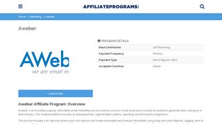 
                            6. Aweber Affiliate Program | Start Earning …