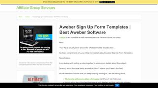 
                            6. Aweber Sign Up Form Templates | Best Aweber …