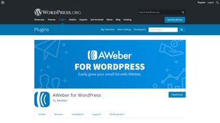 
                            9. AWeber Web Form Plugin – WordPress plugin | WordPress.org