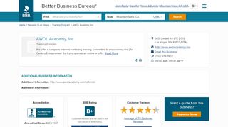 
                            4. AWOL Academy, Inc | Better Business Bureau® Profile