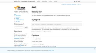 
                            2. aws — AWS CLI 1.16.227 Command Reference