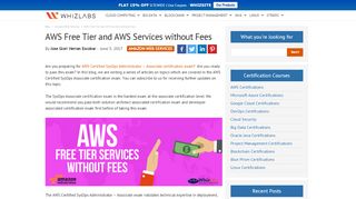 
                            7. AWS Free Tier and AWS Services without Fees - Whizlabs