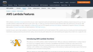 
                            4. AWS Lambda – Product Features