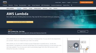 
                            11. AWS Lambda – Serverless Compute - Amazon Web Services