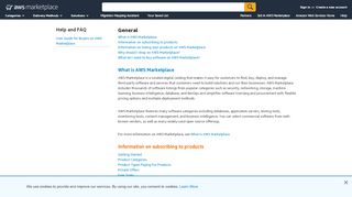 
                            8. AWS Marketplace: Help - General - Amazon Web Services