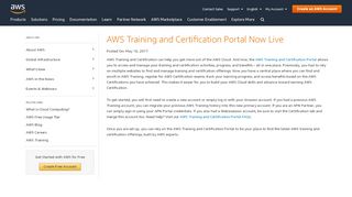 
                            2. AWS Training and Certification Portal Now Live