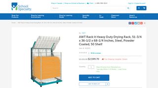 
                            8. AWT Rack it Heavy Duty Drying Rack, 51-3/4 x 36-1 ... - School Specialty