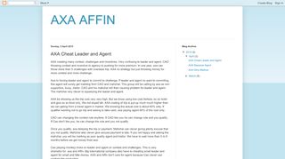 
                            7. AXA AFFIN: AXA Cheat Leader and Agent