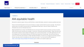 
                            6. AXA health product support