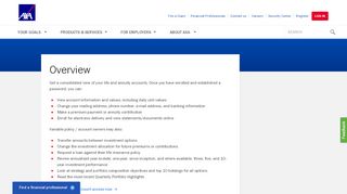 
                            6. AXA - Online account access