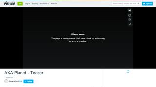 
                            3. AXA Planet - Teaser on Vimeo